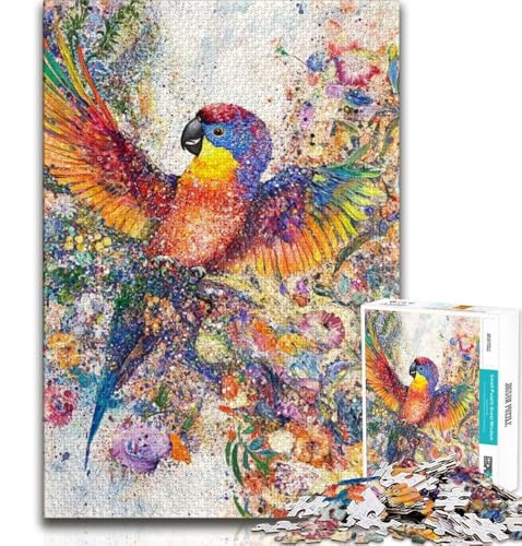 Puzzle für Teenager, 1000 Teile, Fantasie-Papagei, Stressabbau, Staycation, Zeit totschlagen, Heimdekorationsspielzeug (75x50cm) von AADSAZA