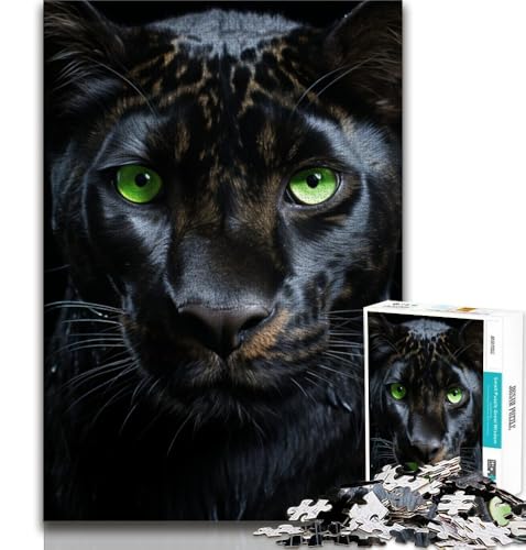 Puzzle für Teenager, 1000 Teile, Fantasy-Leopard, pädagogisches Familienspiel, Wanddekoration, einzigartige Geburtstags (38x26cm) von AADSAZA