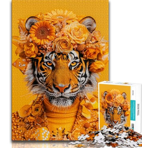 Puzzle für Teenager, 1000 Teile, Fantasy-Tiger, Familienaktivität, Spaß für zu Hause, Geburtstagsgeschenk, Reisegeschenke (75x50cm) von AADSAZA