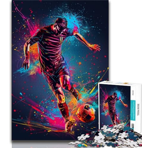 Puzzle für Teenager, 1000 Teile, Fußball, Lernspiele, Heimdekoration, Lernspiel für Geburtstag, Weihnachten (38x26cm) von AADSAZA