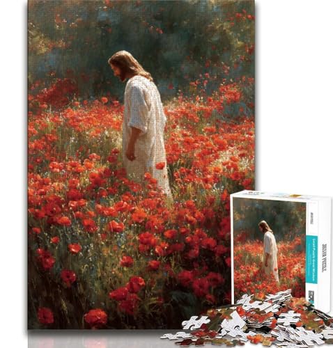 Puzzle für Teenager, 1000 Teile, Jesus, Lernspiele, Heimdekoration, Lernspiel für Geburtstag, Weihnachten (38x26cm) von AADSAZA