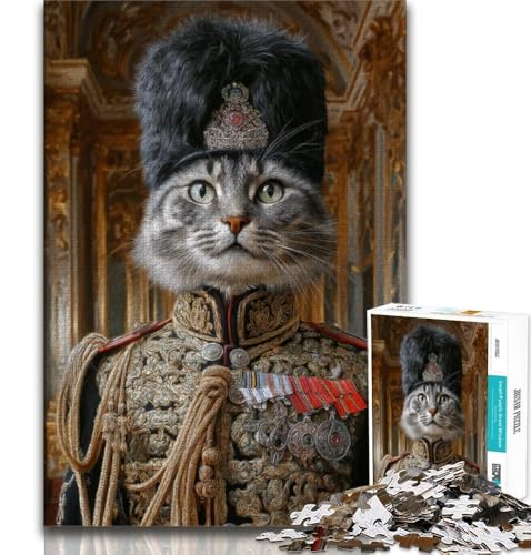 Puzzle für Teenager, 1000 Teile, Katze aus Einer aristokratischen Familie, pädagogisches Spielzeug zum Stressabbau, ganze Familie (75x50cm) von AADSAZA