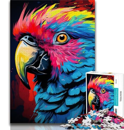 Puzzle für Teenager, 1000 Teile, Tiere, Vögel, Papageien, Dekomprimierendes, intellektuelles Lernspielzeug, Lernspiel für Geburtstag, Weihnachten (75x50cm) von AADSAZA