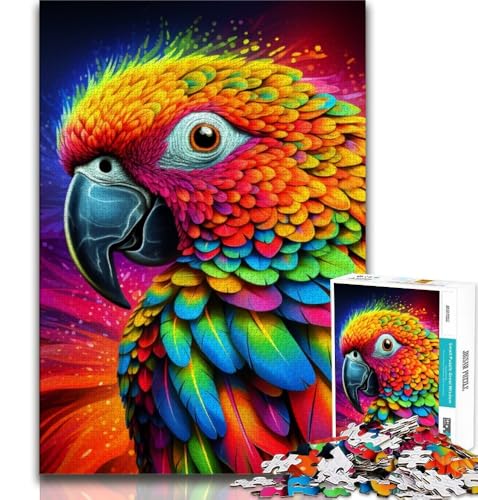 Puzzle für Teenager, 1000 Teile, Tiere, Vögel, Papageien, Spielzeug, Lernspiele, Stressabbau, Künstlersammlung, Bildende Kunst (38x26cm) von AADSAZA