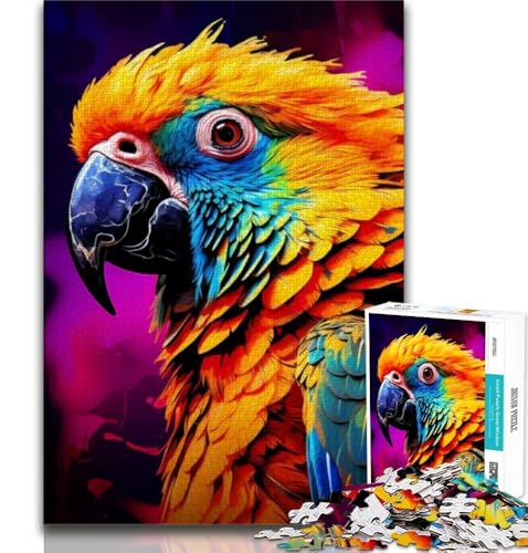Puzzle für Teenager, 1000 Teile, Tiere, Vögel, Papageien, pädagogisches Familienspiel, Wanddekoration, einzigartige Geburtstags (38x26cm) von AADSAZA