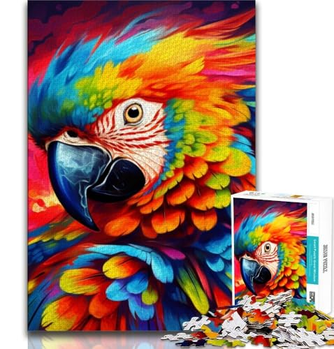 Puzzle für Teenager, 1000 Teile, Tiere, Vögel, Papageien, pädagogisches Familienspiel, Wanddekoration, einzigartige Geburtstags (38x26cm) von AADSAZA
