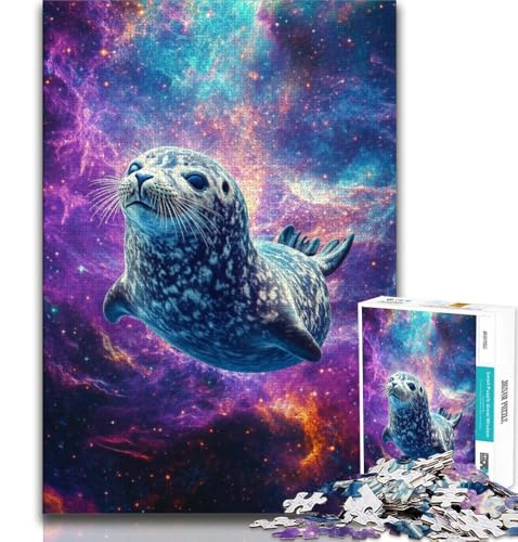 Puzzle für Teenager, 1000 Teile, Weltraumsiegel, Lernspiele, Heimdekoration, Lernspiel für Geburtstag, Weihnachten (75x50cm) von AADSAZA