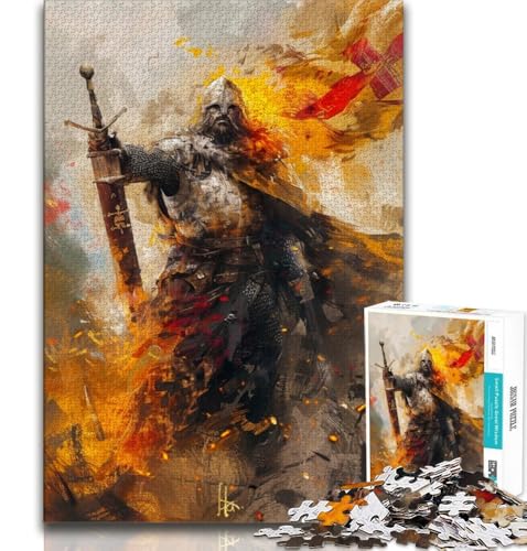 Puzzle für Teenager, 1000 Teile, Zehn mittelalterliche Engelsritter, hilft dem Gehirn beim Trainieren, süchtig machendes Spielzeug, um Geduld zu fördern, Geschenk zum Geburtstag (38x26cm) von AADSAZA