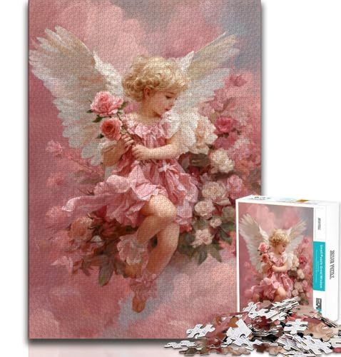 Puzzle für Teenager, 1000 Teile, schöner Kleiner Engel, Spielzeug, Lernspiele, stressabbauende Künstlersammlung, bildende Kunst (75x50cm) von AADSAZA