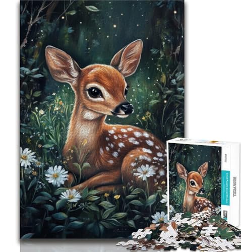 Puzzle für Teenager, 1000 Teile, süßes Sikahirsch, anspruchsvolles Spiel und Lernspiel für die ganze Familie zum Geburtstag, Weihnachten (75x50cm) von AADSAZA