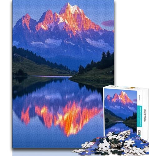 Puzzle für Teenager, 1000 Teile, wunderschöne Berge und Seen, Familienaktivität, Spaß zu Hause, Geburtstagsgeschenk, Reisegeschenke (75x50cm) von AADSAZA