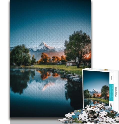 Puzzle für Teenager, 1000 Teile, wunderschöne Berge und Seen, Stressabbau, Staycation, Zeit totschlagen, Heimdekorationsspielzeug (75x50cm) von AADSAZA