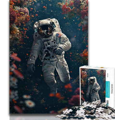 Puzzle für Teenager, 1000-teiliges Puzzle, Astronaut, hilft dem Gehirn, süchtig machendes Spielzeug zu trainieren, um Geduld zu fördern und das Gedächtnis zu verbessern (38x26cm) von AADSAZA