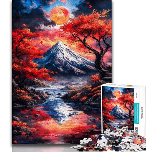 Puzzle für Teenager, 1000-teiliges Puzzle, Berg Fuji, Lernspiele, Heimdekoration, Lernspiel für Geburtstag, Weihnachten (38x26cm) von AADSAZA