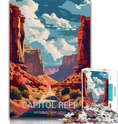 Puzzle für Teenager, 1000-teiliges Puzzle, Capitol Reef National Park, Familienunterhaltungsspielzeug, ganze Familie (38x26cm) von AADSAZA