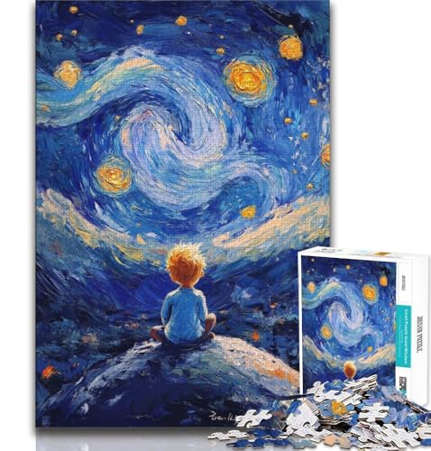 Puzzle für Teenager, 1000-teiliges PuzzleDer kleine Prinz des Nachthimmels, Lernspiele, Heimdekoration, ganze Familie (38x26cm) von AADSAZA