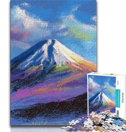 Puzzle für Teenager, 1000-teiliges PuzzleMount Fuji, anspruchsvolles Spiel und Familienspiel mit vollständig ineinandergreifenden, zufällig geformten Teilen (75x50cm) von AADSAZA