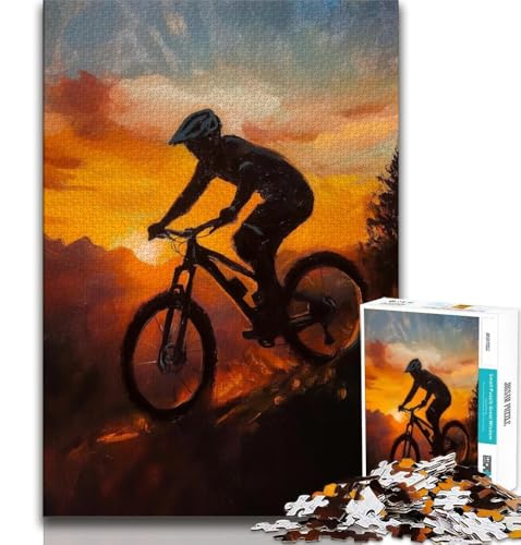 Puzzle für Teenager, 1000-teiliges PuzzleMountainbiking, anspruchsvolles Spiel und Lernspiel für die ganze Familie zum Geburtstag, Weihnachten (38x26cm) von AADSAZA