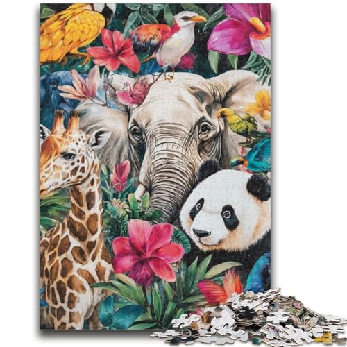 Puzzle mit 1000 Teilen aus der Tierwelt für Teenager, Lernspiele, Heimdekoration, Geschenk für die ganze Familie (50x75cm) von AADSAZA