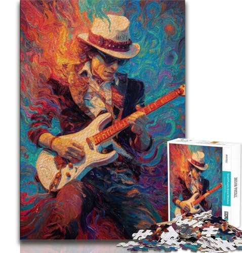 Puzzle mit 1000 Teilen für Erwachsene, Gitarre Spielen, anspruchsvolles Spiel und Lernspiel für die ganze Familie zum Geburtstag, Weihnachten (38x26cm) von AADSAZA