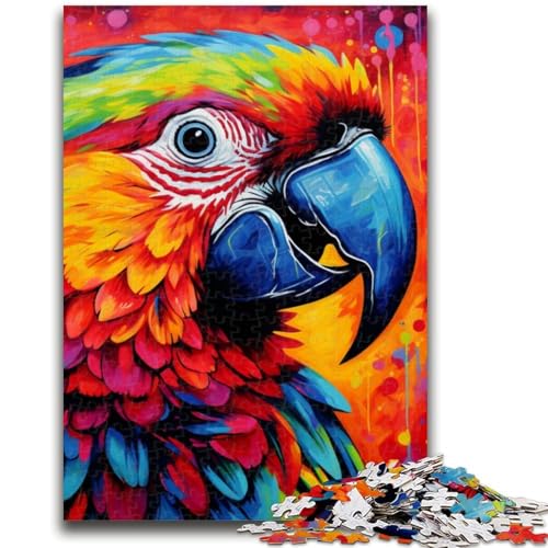 Puzzle mit 1000 Teilen für Erwachsene mit Tieren, Vögeln und Papageien, Lernspiel, Herausforderungsspielzeug, ganze Familie (38x26cm) von AADSAZA