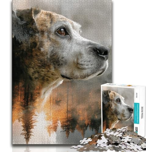 Puzzle mit 1000 Teilen für Teenager, Berghund, anspruchsvolles Spiel und Lernspiel für die ganze Familie zum Geburtstag, Weihnachten (75x50cm) von AADSAZA