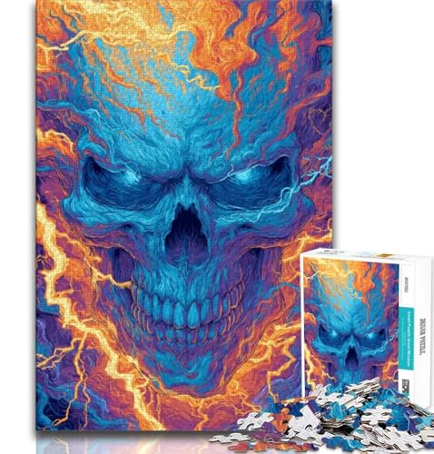 Puzzle mit 1000 Teilen für Teenager, Blitzskelett, anspruchsvolles Spiel und Lernspiel für die ganze Familie zum Geburtstag, Weihnachten (38x26cm) von AADSAZA