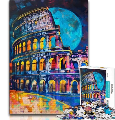 Puzzle mit 1000 Teilen für Teenager, Kolosseum, anspruchsvolles Spiel und Lernspiel für die ganze Familie zum Geburtstag, Weihnachten (75x50cm) von AADSAZA