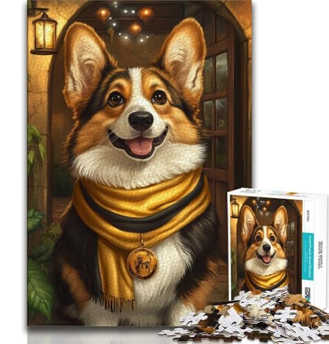 Puzzle mit 1000 Teilen für Teenager, Magic Corgi, hilft dem Gehirn, süchtig machendes Spielzeug zu trainieren, um Geduld zu fördern, perfekte Dekoration (75x50cm) von AADSAZA
