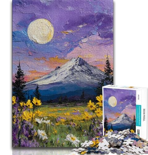 Puzzle mit 1000 Teilen für Teenager, Wildblumen-Ölgemälde, anspruchsvolles Spiel und Lernspiel für die ganze Familie zum Geburtstag, Weihnachten (38x26cm) von AADSAZA