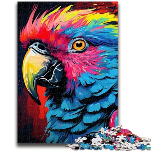 Puzzle mit 1000 Teilen für Teenager mit Tieren, Vögeln und Papageien, Lernspiel, Herausforderung, Spielzeug, Wanddekoration, einzigartige Geburtstags (38x26cm) von AADSAZA