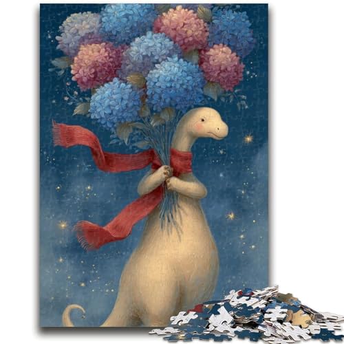 Puzzle mit Cartoon-Tieren für Teenager, 1000 Teile, anspruchsvolles Spiel und Familienspiel mit vollständig ineinandergreifenden, zufällig geformten Teilen (50x75cm) von AADSAZA