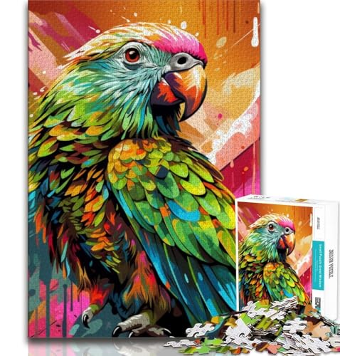 Puzzle mit Tieren, Vögeln und Papageien für Teenager, 1000 Puzzles, Stressabbau, schwierige Herausforderung, geeignet als Schreibtischdekoration (38x26cm) von AADSAZA