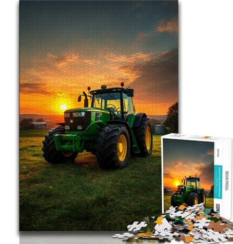 Puzzle mit Traktoren für Jugendliche, 1000 Puzzles, Lernspiel, Herausforderung, Spielzeug, einzigartige Heimdekoration und Geschenke (38x26cm) von AADSAZA
