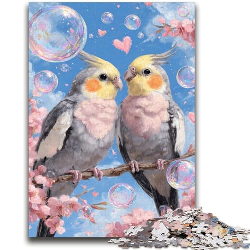 Puzzle mit Zwei Papageien, 1000 Teile, für Erwachsene und Jugendliche, Lernspiele, Heimdekoration, geeignet als Schreibtischdekoration (50x75cm) von AADSAZA