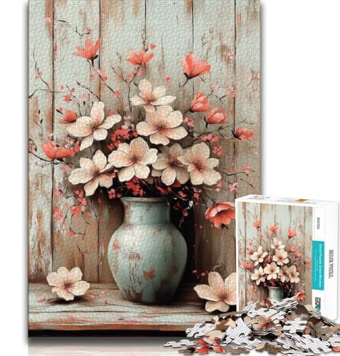 Puzzles für Erwachsene und Jugendliche, 1000 Teile, Blumenkunst, Lernspiele, Heimdekoration, Lernspiel für Geburtstag, Weihnachten (75x50cm) von AADSAZA