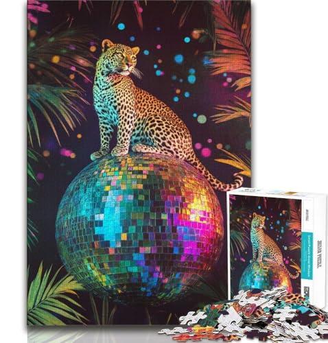 Puzzles für Erwachsene und Jugendliche, 1000 Teile, Fantasy-Leopard, anspruchsvolles Spielspielzeug, ganze Familie (38x26cm) von AADSAZA
