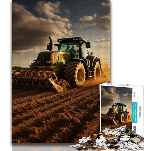 Puzzles für Erwachsene und Jugendliche, 1000-teiliges Puzzle mit Traktorgeräten, Stressabbau, schwierige Herausforderung, ganze Familie (75x50cm) von AADSAZA