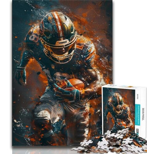 Puzzles für Erwachsene und Jugendliche, American-Football-Spieler, anspruchsvolles Spiel und Lernspiel für die ganze Familie zum Geburtstag, Weihnachten (38x26cm) von AADSAZA