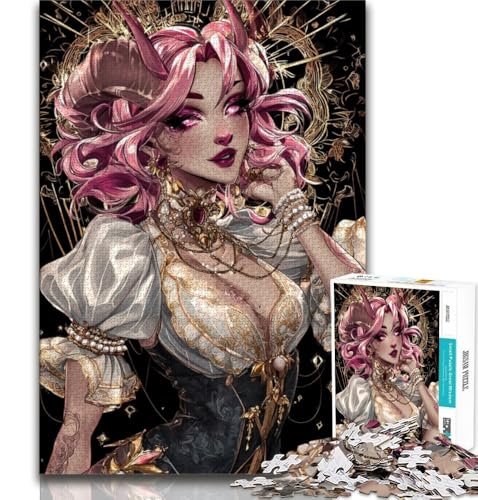 Puzzles für Erwachsene und Jugendliche, Anime-Dämonenmädchen, Lernspiele, Heimdekoration, Lernspiel für Geburtstag, Weihnachten (75x50cm) von AADSAZA
