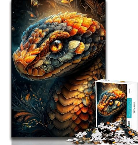 Puzzles für Erwachsene und Jugendliche, Blumenschlange, anspruchsvolles Spiel und Lernspiel für die ganze Familie zum Geburtstag, Weihnachten (38x26cm) von AADSAZA