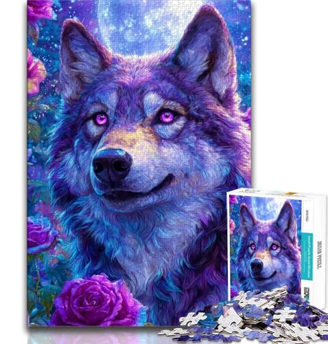 Puzzles für Erwachsene und Jugendliche, Blumenwolf, anspruchsvolles Spiel und Lernspiel für die ganze Familie zum Geburtstag, Weihnachten (38x26cm) von AADSAZA