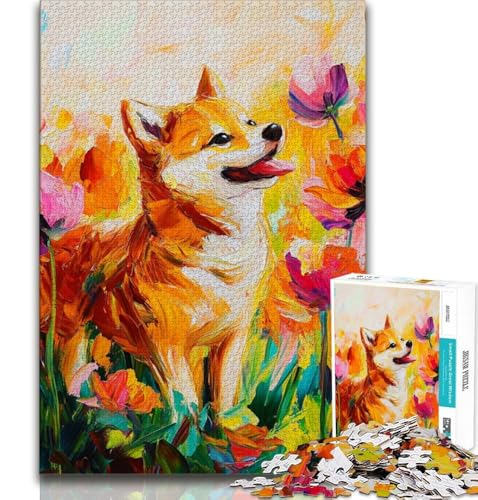 Puzzles für Erwachsene und Jugendliche, Corgi, anspruchsvolles Spiel und Lernspiel für die ganze Familie zum Geburtstag, Weihnachten (38x26cm) von AADSAZA