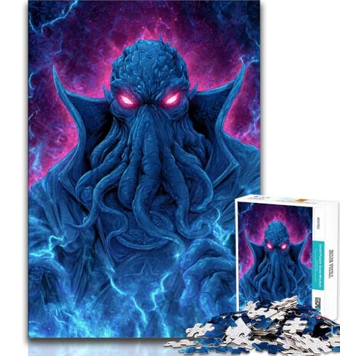 Puzzles für Erwachsene und Jugendliche, Cthulhu, anspruchsvolles Spiel und Lernspiel für die ganze Familie zum Geburtstag, Weihnachten (75x50cm) von AADSAZA
