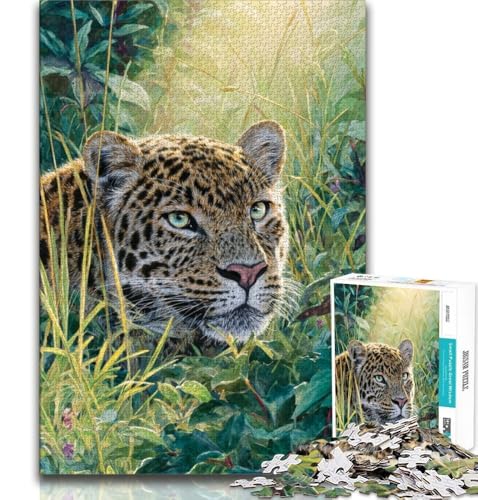Puzzles für Erwachsene und Jugendliche, Dschungelleopard, Lernspiele, Heimdekoration, Lernspiel für Geburtstag, Weihnachten (75x50cm) von AADSAZA