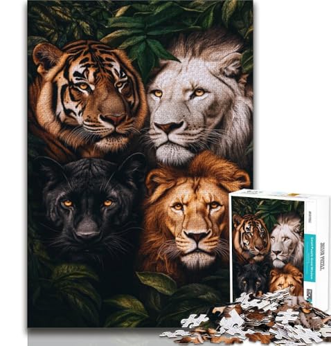 Puzzles für Erwachsene und Jugendliche, Dschungeltiere, anspruchsvolles Spiel und Lernspiel für die ganze Familie zum Geburtstag, Weihnachten (75x50cm) von AADSAZA