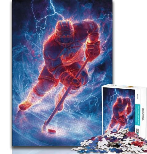 Puzzles für Erwachsene und Jugendliche, Eishockeysport, Lernspiele, Heimdekoration, Lernspiel für Geburtstag, Weihnachten (38x26cm) von AADSAZA
