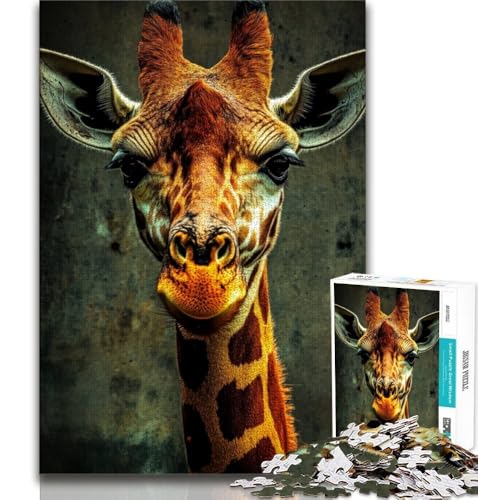 Puzzles für Erwachsene und Jugendliche, Giraffenkunst, anspruchsvolles Spiel und Lernspiel für die ganze Familie zum Geburtstag, Weihnachten (75x50cm) von AADSAZA