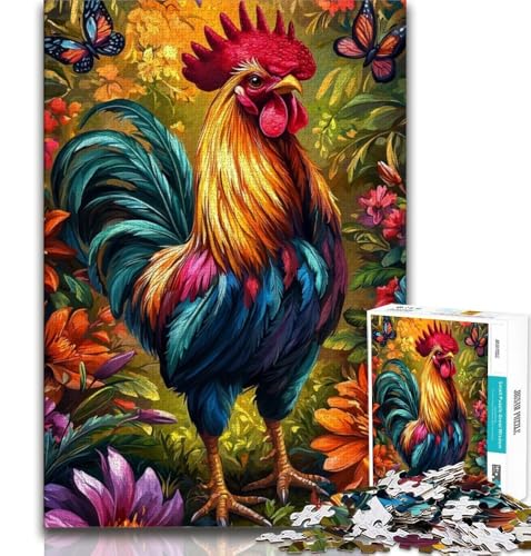 Puzzles für Erwachsene und Jugendliche, Hahn, anspruchsvolles Spiel und Lernspiel für die ganze Familie zum Geburtstag, Weihnachten (38x26cm) von AADSAZA