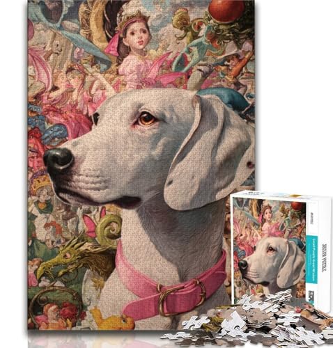 Puzzles für Erwachsene und Jugendliche, Hundekunst, anspruchsvolles Spiel und Lernspiel für die ganze Familie zum Geburtstag, Weihnachten (75x50cm) von AADSAZA